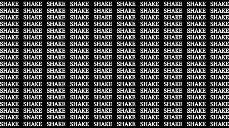 Optical Illusion Eye Test: If you have Eagle Eyes Find the Word Snake in 15 Secs