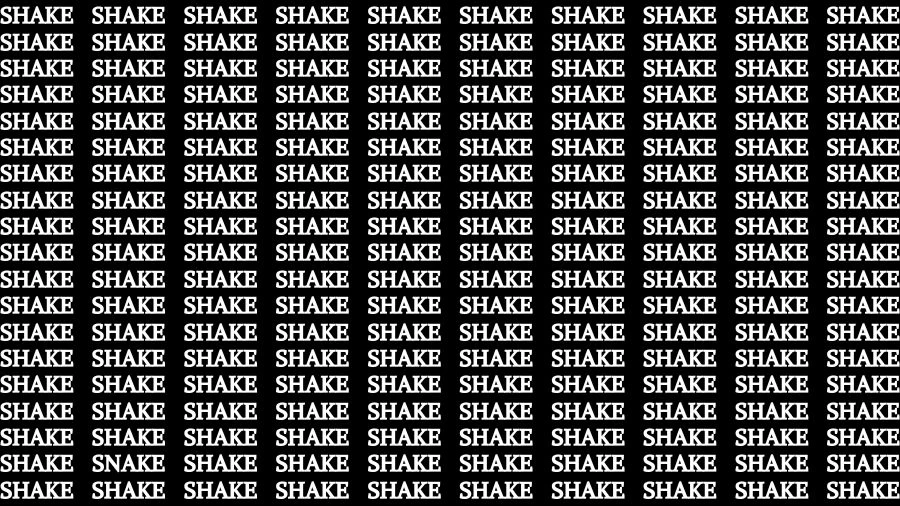 Optical Illusion Eye Test: If you have Eagle Eyes Find the Word Snake in 15 Secs