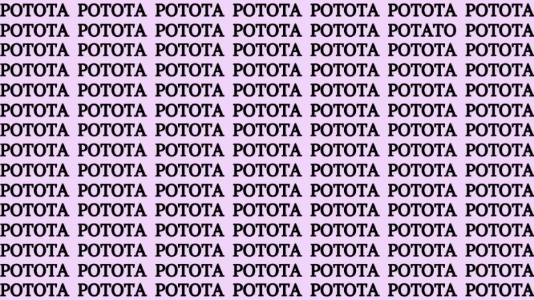 Observation Find it Out: If you have Eagle Eyes Find the Word Potato in 12 Secs