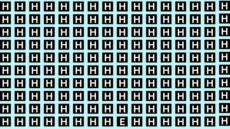 Visual Test: If you have 50/50 Vision Find the Letter E in 15 Secs