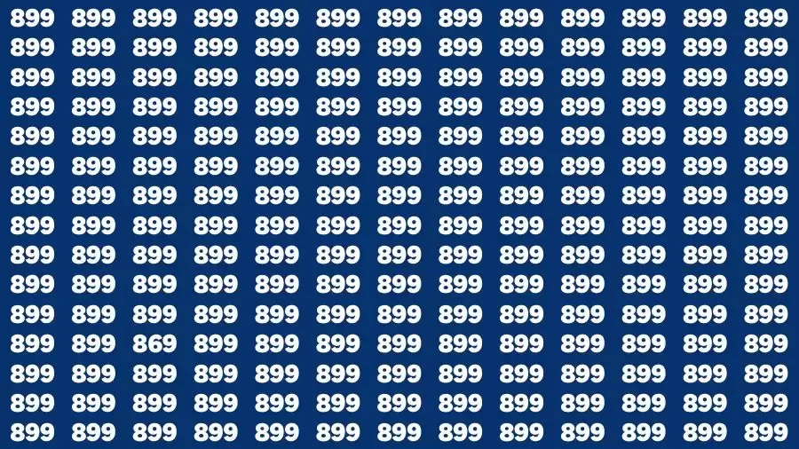 Observation Find it Out: If you have Sharp Eyes Find the number 869 among 899 in 18 Secs