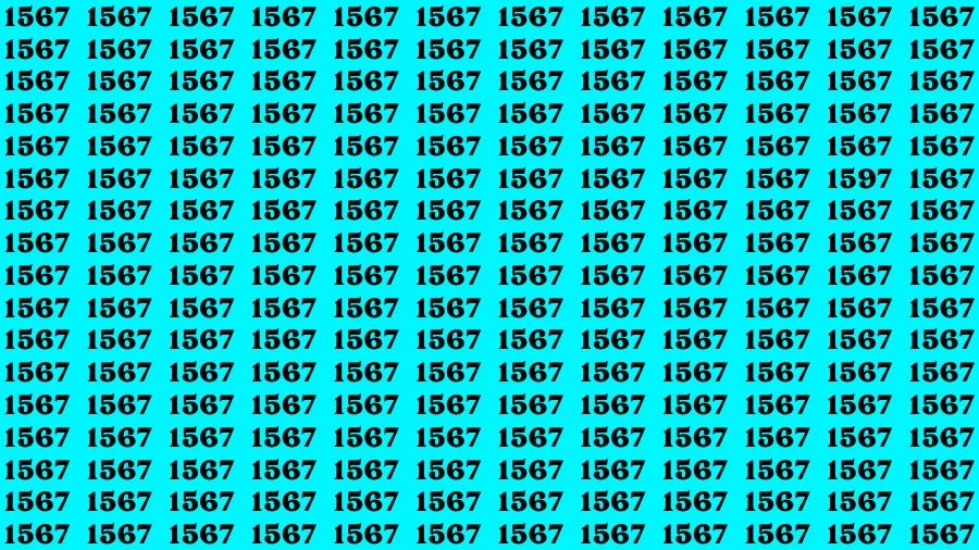 Optical Illusion Brain Challenge: If you have Sharp Eyes Find the Number 1597 among 1567 in 15 Secs