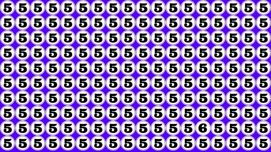 Visual Test: If you have 50/50 Vision Find the Number 6 among 5 in 15 Secs