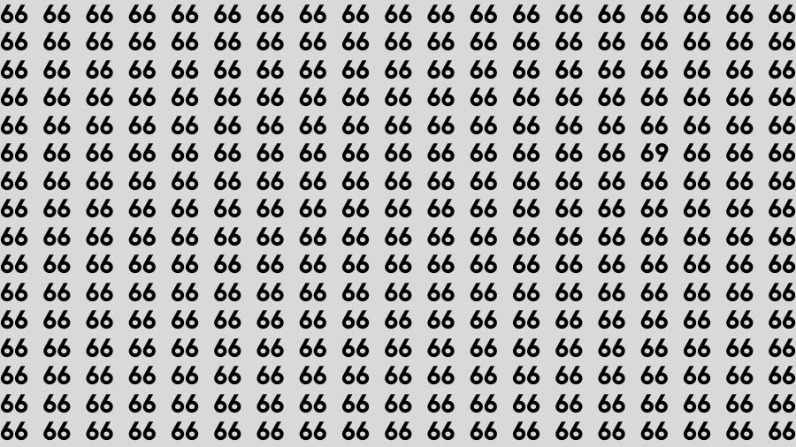 Observation Find it Out: If you have Eagle Eyes Find the Number 69 among 66 in 15 Secs