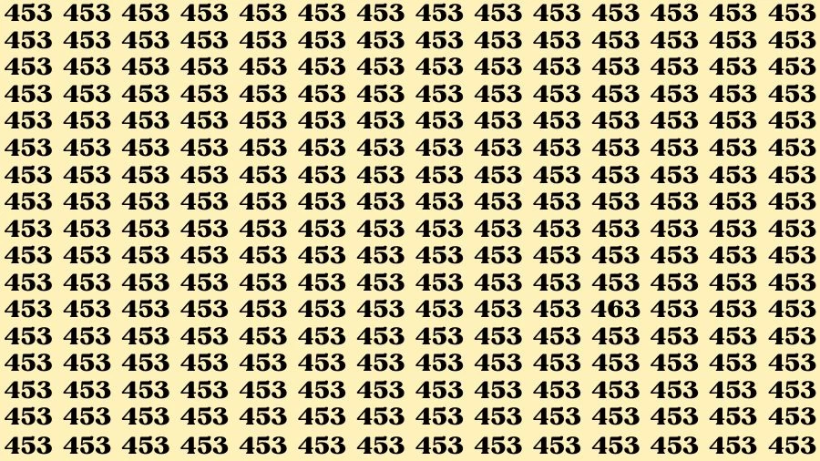 Observation Find it Out: If you have Eagle Eyes Find the number 463 among 453 in 13 Secs