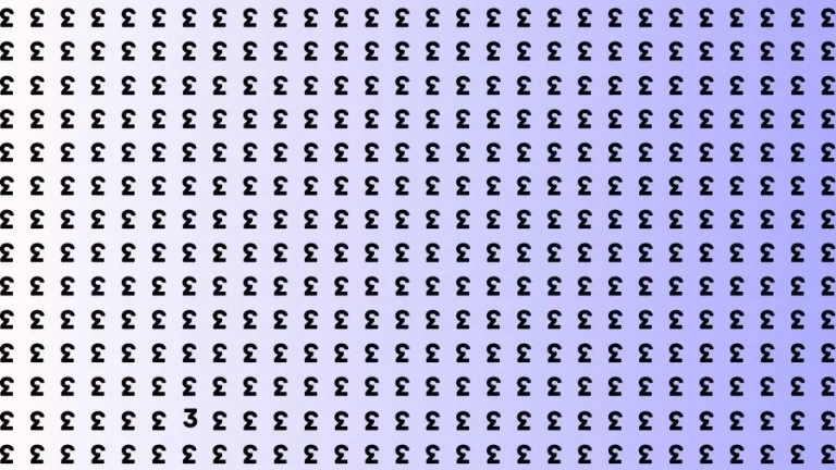 Optical Illusion Brain Challenge: If you have 50/50 Vision Find the Number 3 in 14 Secs