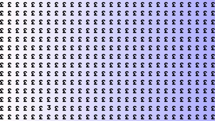 Optical Illusion Brain Challenge: If you have 50/50 Vision Find the Number 3 in 14 Secs