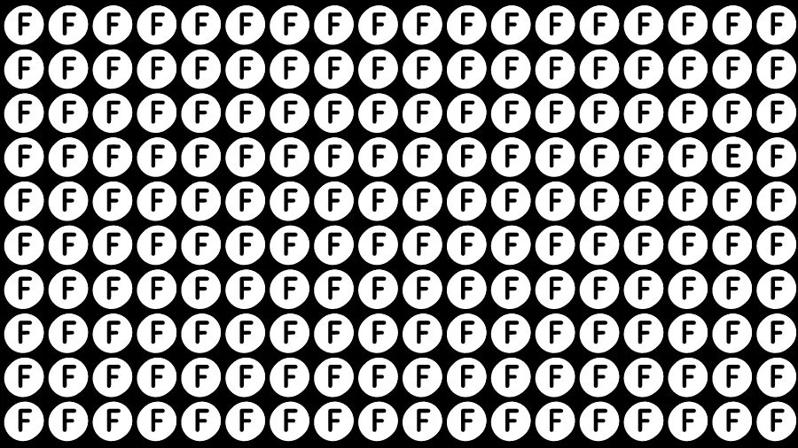 Optical Illusion Eye Test: If you have Hawk Eyes Find the Letter E in 13 Secs