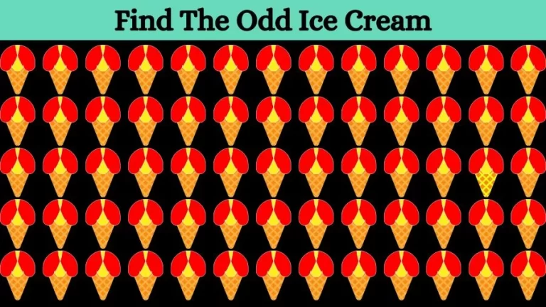 Optical Illusion Visual Test: If you have Eagle Eyes find the Odd Ice cream in 18 Seconds