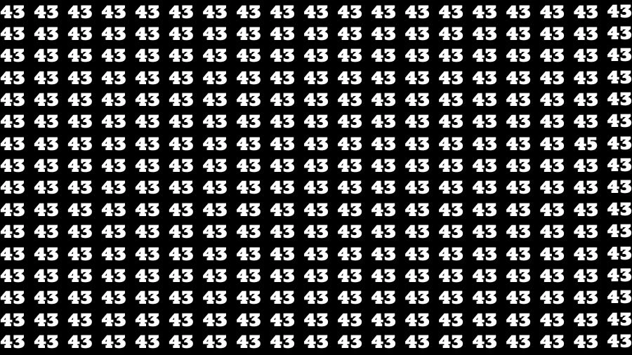 Optical Illusion Eye Test: If you have Eagle Eyes Find the Number 45 in 18 Secs