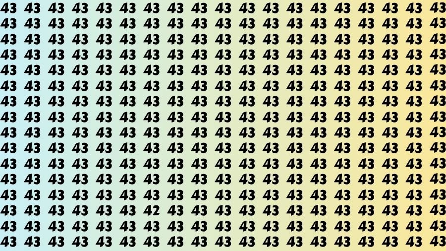 Optical Illusion Eye Test: If you have Eagle Eyes Find the Number 42 in 18 Secs