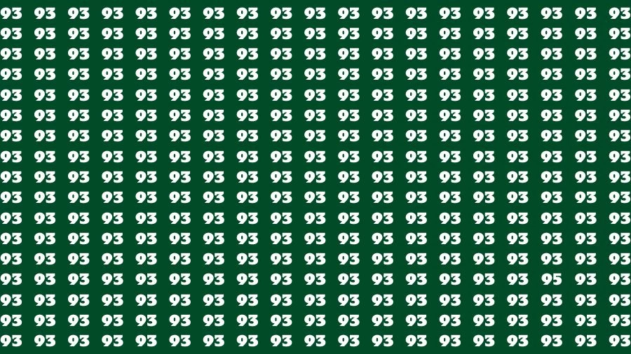 Optical Illusion Visual Test: If you have Eagle Eyes Find the Number 95 among 96 in 14 Secs