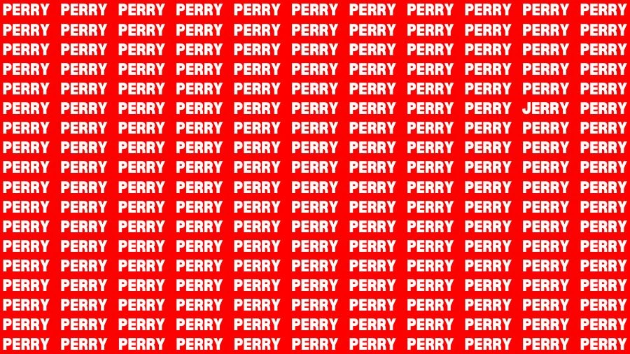 Optical Illusion Visual Test: If you have 50/50 Vision Find the Word Jerry in 17 Secs