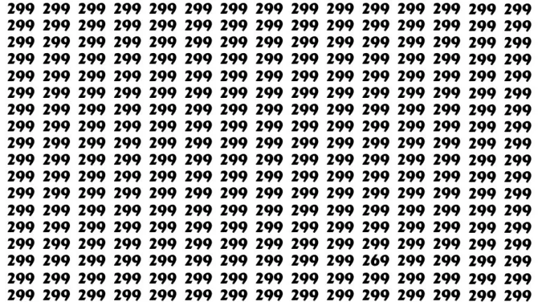 Optical Illusion Eye Test: If you have Hawk Eyes Find the Number 269 in 13 Secs