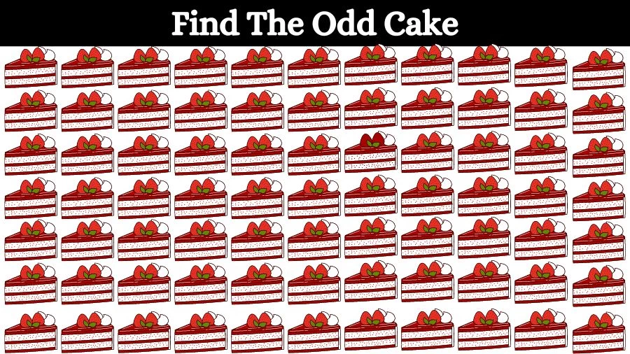 Optical Illusion Visual Test: If you have Eagle Eyes find the Odd Cake in 18 Seconds