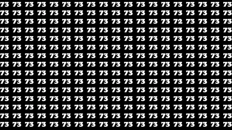 Optical Illusion Brain Challenge: If you have Hawk Eyes Find the Number 72 among 73 in 12 Secs