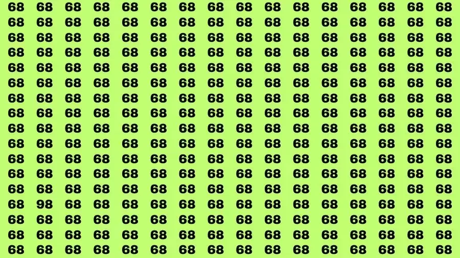 Observation Brain Challenge: If you have Eagle Eyes Find the number 98 in 14 Secs