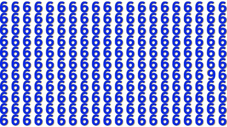 Optical Illusion Brain Challenge: If you have Sharp Eyes Find the Number 9 among 6 in 15 Secs