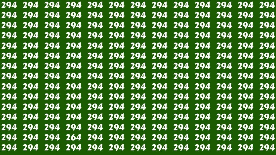 Optical Illusion Eye Test: If you have Hawk Eyes Find the Number 264 in 13 Secs