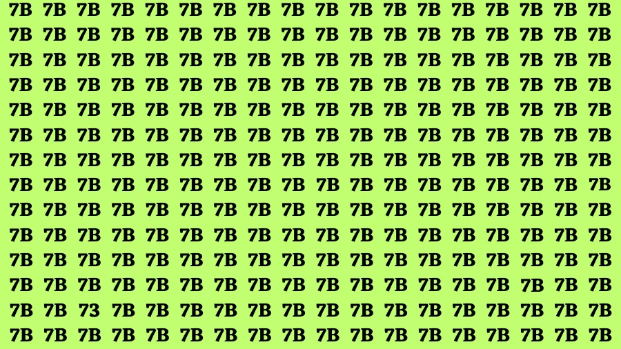 Visual Test: If you have 50/50 Vision Find the Number 73 in 15 Secs