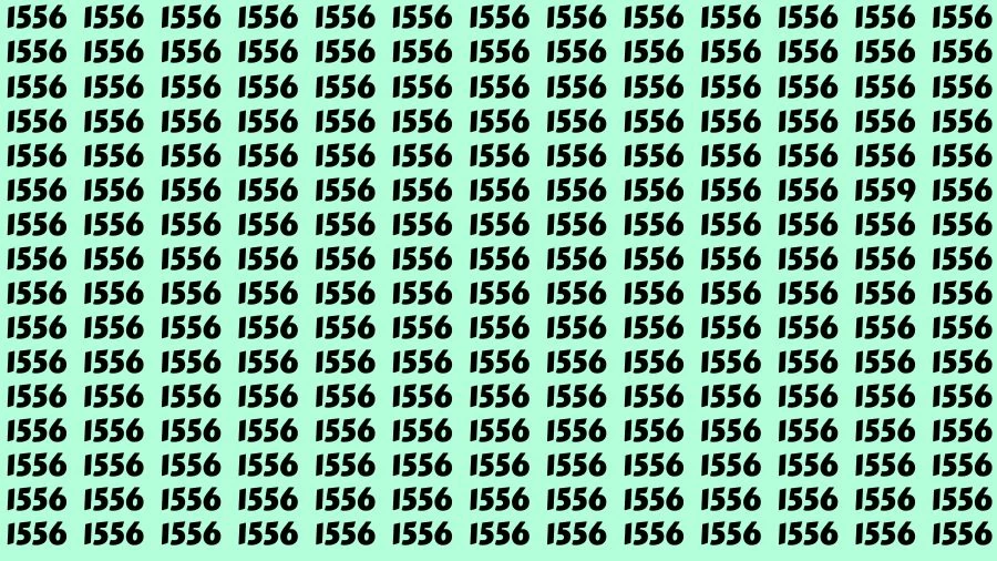 Optical Illusion Brain Challenge: If you have Sharp Eyes Find the Number 1559 among 1556 in 15 Secs