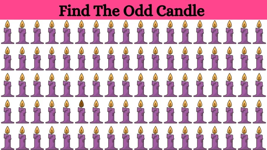 Optical Illusion Brain Challenge: If you have Eagle Eyes find the Odd Candle in 15 Seconds