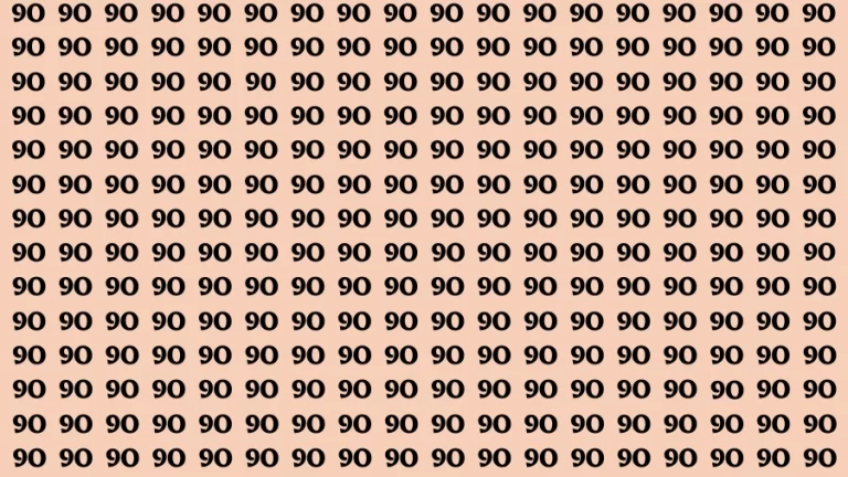 Observation Visual Test: If you have Eagle Eyes Find the Number 90 in 15 Secs