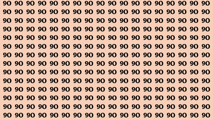 Observation Visual Test: If you have Eagle Eyes Find the Number 90 in 15 Secs