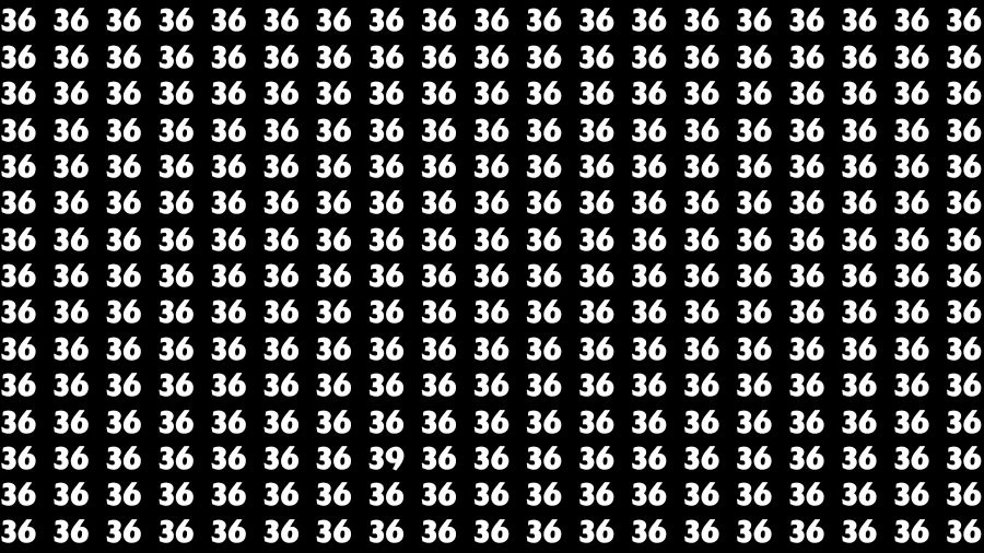 Optical Illusion Visual Test: If you have Sharp Eyes Find the Number 39 in 20 Secs