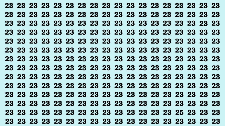 Observation Find it Out: If you have Sharp Eyes Find the Number 25 in 20 Secs