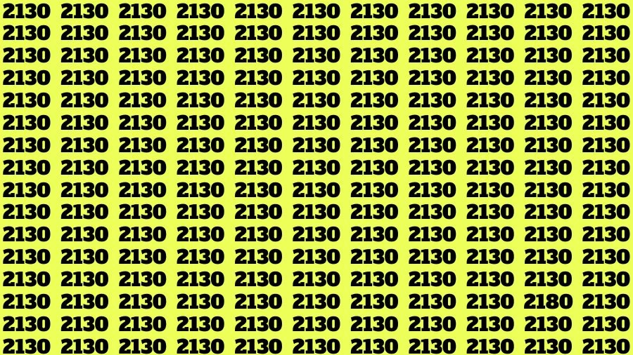 Optical Illusion Eye Test: If you have Hawk Eyes Find the Number 2180 in 13 Secs