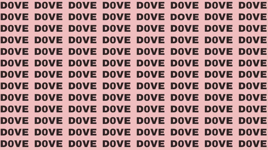 Visual Test: If you have Hawk Eyes Find the Word Dove in 15 Secs