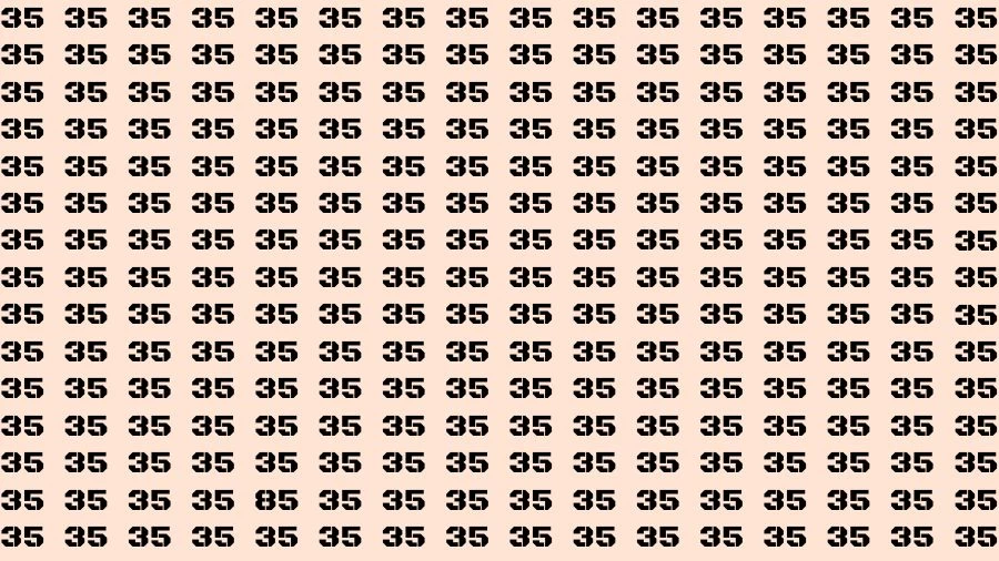 Optical Illusion Visual Test: If you have Sharp Eyes Find the Number 85 in 20 Secs