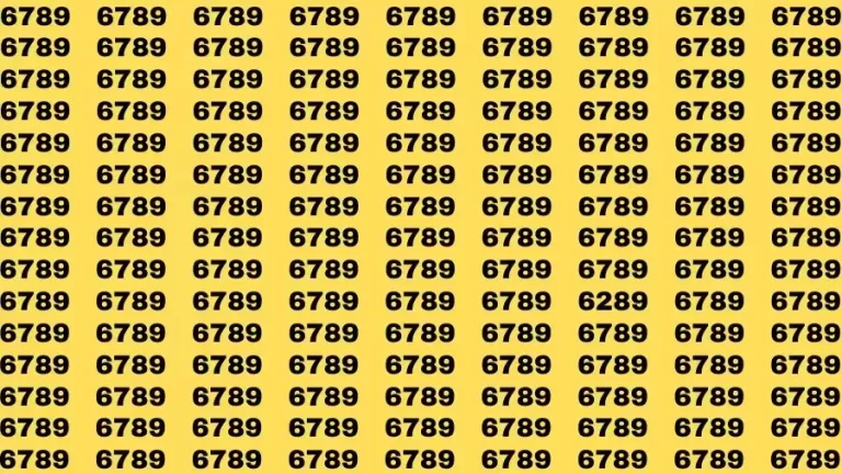 Observation Brain Challenge: If you have Hawk Eyes Find the Number 6289 in 10 Secs