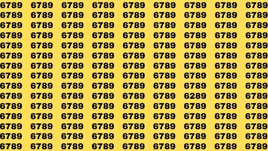 Observation Brain Challenge: If you have Hawk Eyes Find the Number 6289 in 10 Secs