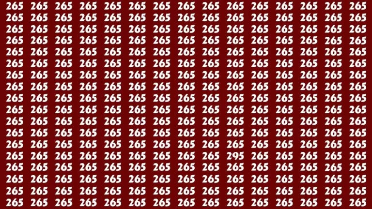 Optical Illusion Eye Test: If you have Hawk Eyes Find the Number 295 in 17 Secs