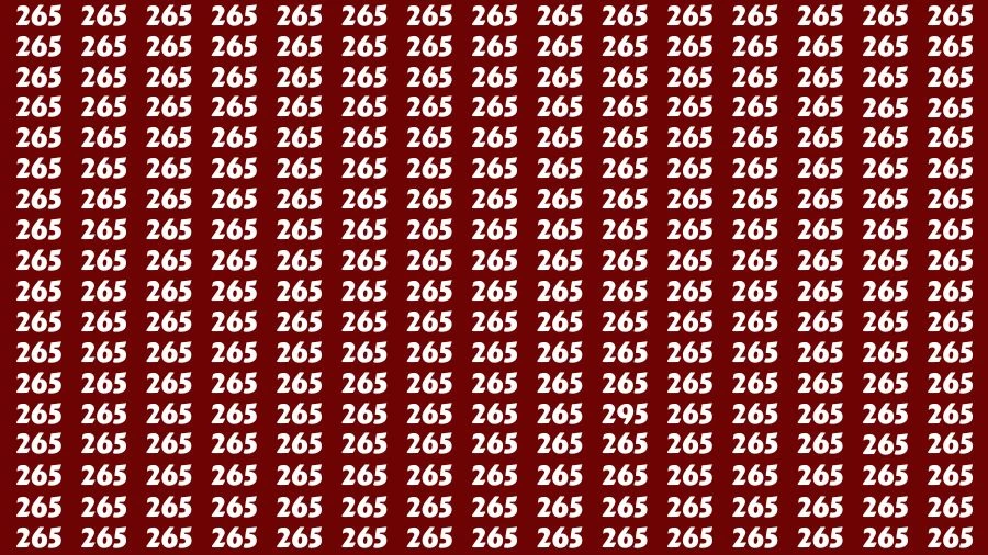 Optical Illusion Eye Test: If you have Hawk Eyes Find the Number 295 in 17 Secs