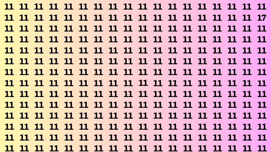 Observation Find it Out: If you have Sharp Eyes Find the number 17 in 20 Secs