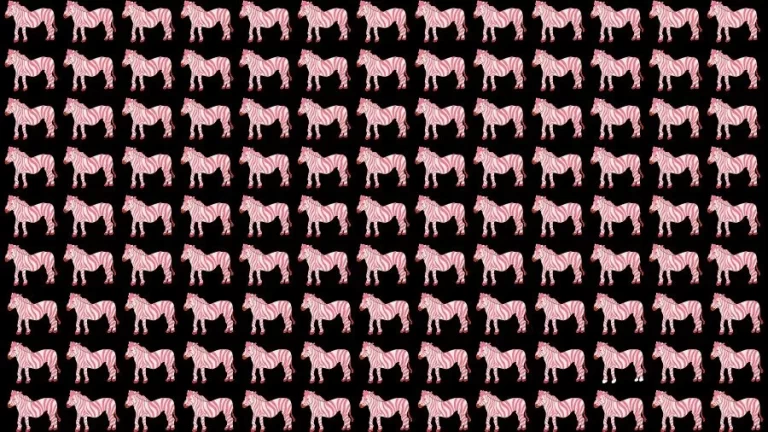 Optical Illusion Brain Challenge: If you have Eagle Eyes find the Odd Zebra in 15 Seconds