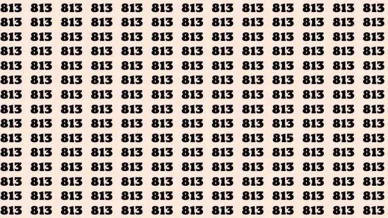 Optical Illusion Eye Test: If you have Sharp Eyes Find the number 815 in 12 Secs