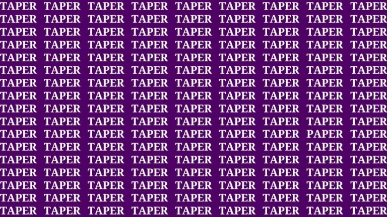 Visual Test: If you have Sharp Eyes Find the word Paper in 13 Secs