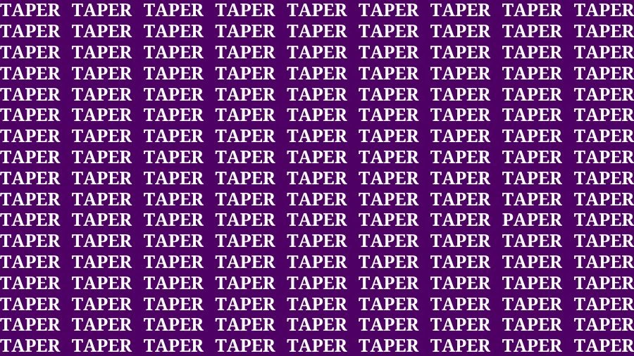 Visual Test: If you have Sharp Eyes Find the word Paper in 13 Secs