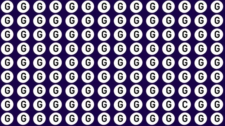 Visual Test: If you have 50/50 Vision Find the Letter C among G in 15 Secs