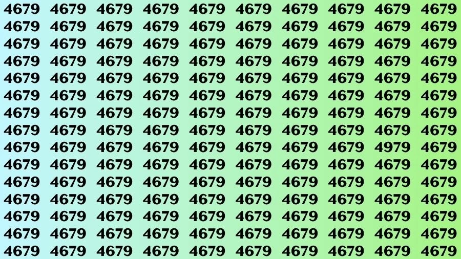 Observation Brain Challenge: If you have Eagle Eyes Find the number 4979 among 4679 in 12 Secs