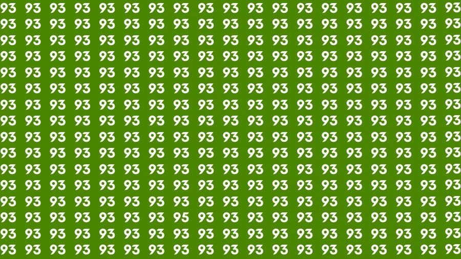 Optical Illusion Brain Challenge: If you have 50/50 Vision Find the number 95 in 18 Secs