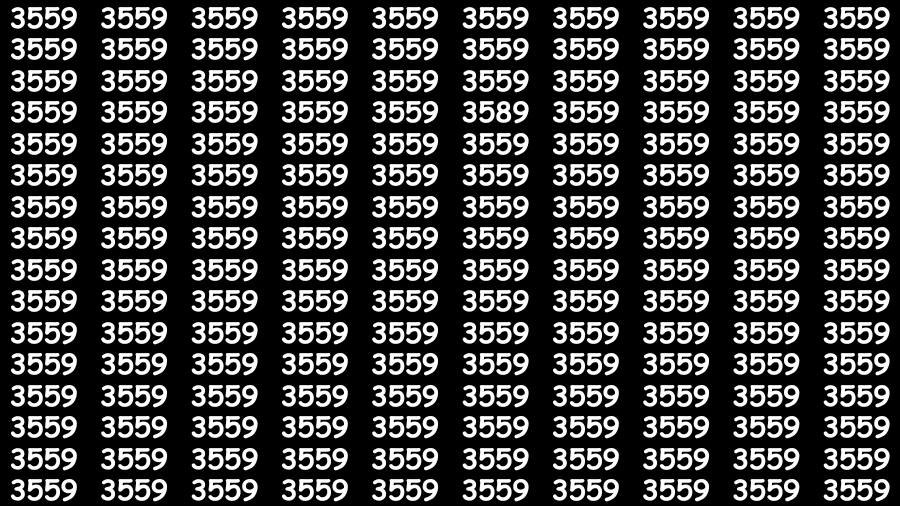 Observation Find it Out: If you have Sharp Eyes Find the Number 3589 in 20 Secs