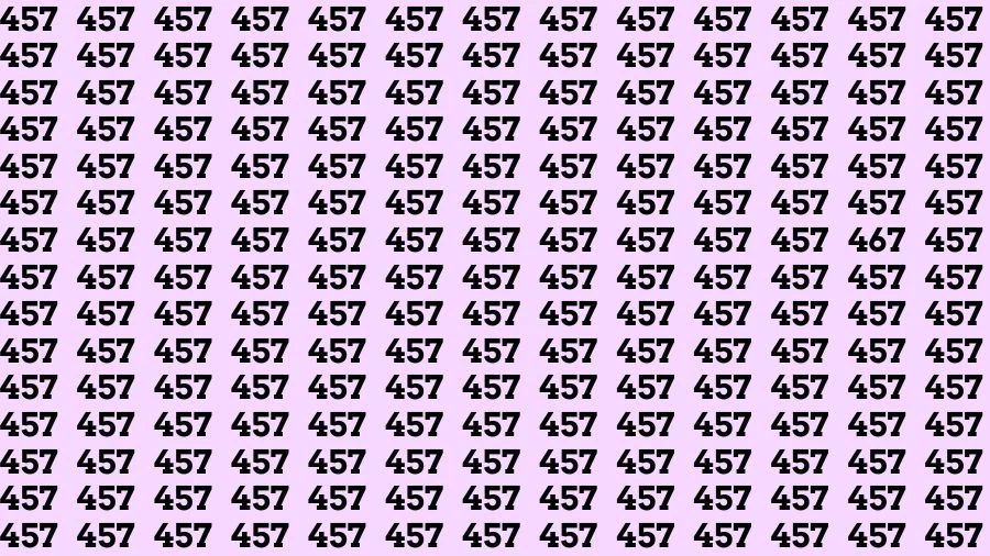 Optical Illusion Visual Test: If you have Sharp Eyes Find the Number 467 in 18 Secs