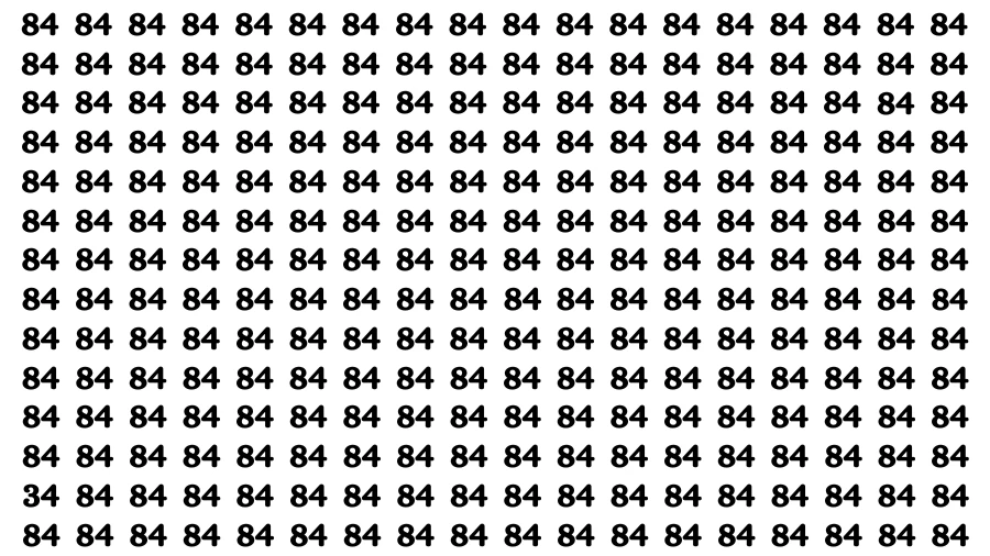 Test Visual Acuity: If you have Eagle Eyes Find the Number 34 in 15 Secs