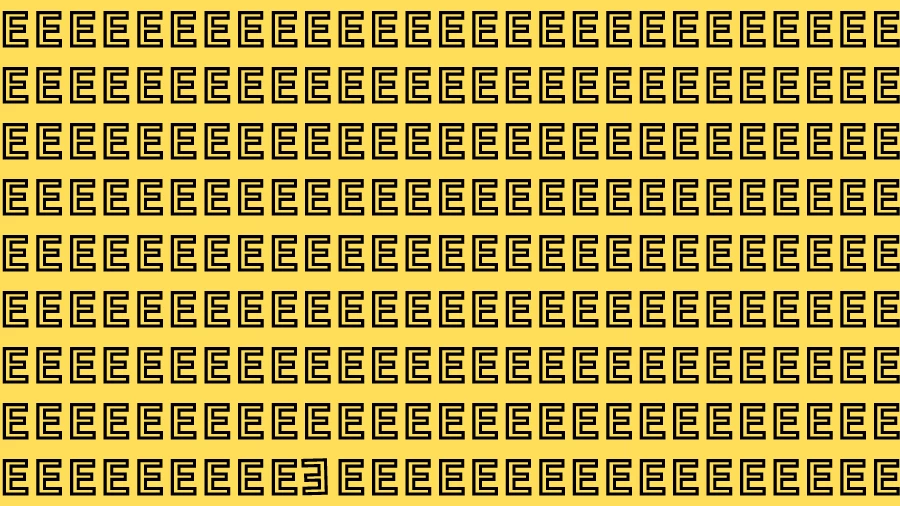 Observation Brain Challenge: If you have Hawk Eyes Find the Inverted E in 15 Secs