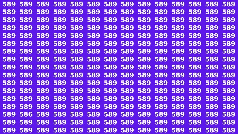 Optical Illusion Visual Test: If you have Sharp Eyes Find the Number 586 in 16 Secs